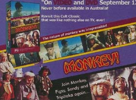 Advert for Australian Monkey video and DVD release